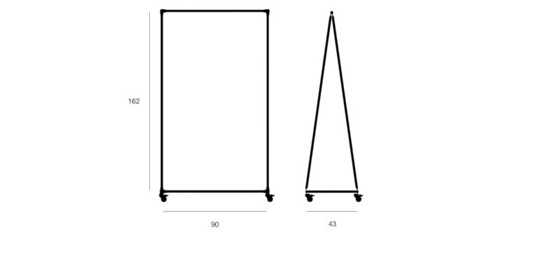 System 180 Garderobe Coat Rack Mobil auf Rollen 23757 I Design-Deli